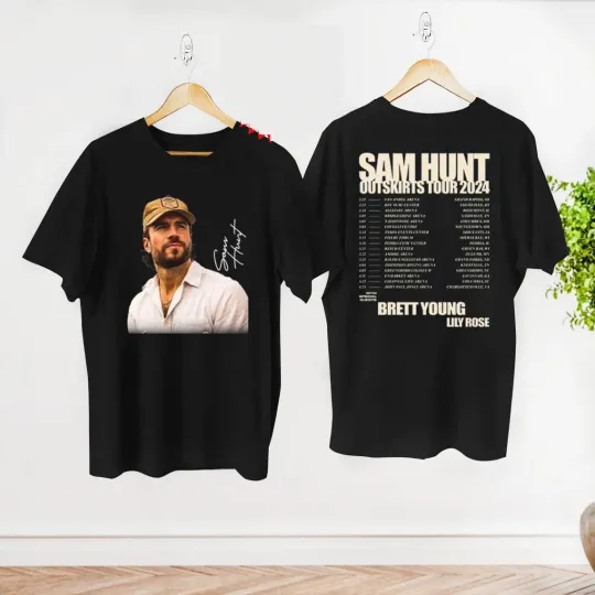 Discover 2024 Sam Hunt Outskirts Tour T-Shirt