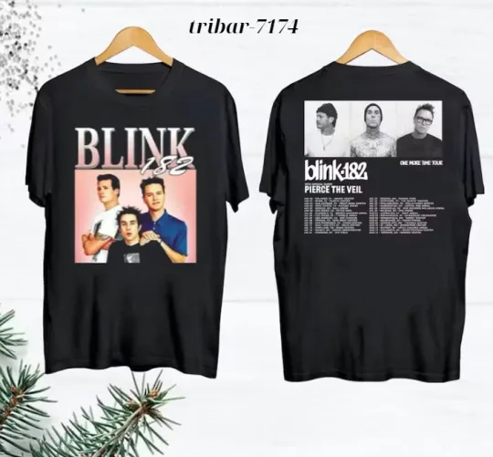182 Blink T-Shirt Band 2024 Tour World