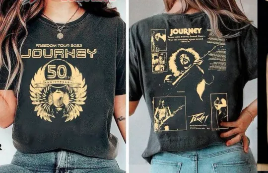 Discover 2024 Tour Journey T-Shirt Fans Freedom Concert Music Band Toto