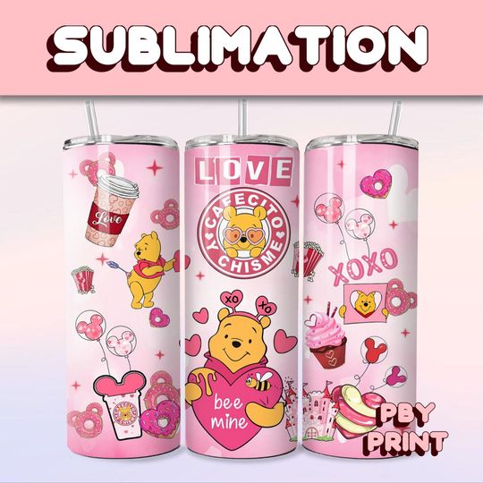 Discover Honey Bear Cafecito Y Chisme, Sublimation, 20oz Tumbler Wrap, Magical, Christmas, Halloween, Cartoon, Characters, Libbey Glass Wrap Design