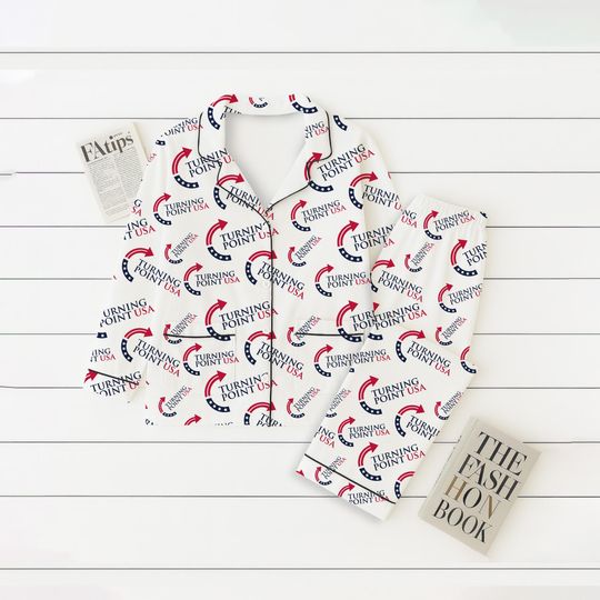 Discover Turning Point USA Pajamas Set, Freedom Charlie Kirk Shirt, Human Rights Support Sleepwear, Stand With Charlie Kirk