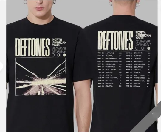 Discover Deftone Rock Album 2025 Tour Concert T-Shirt