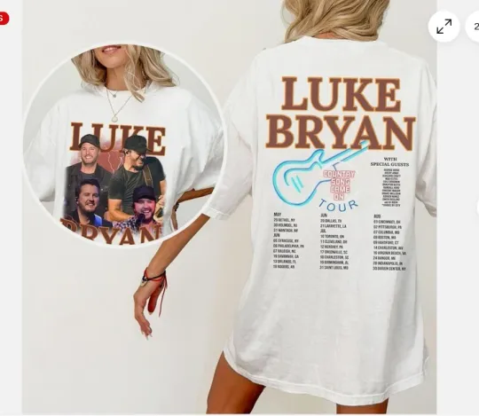 Discover Luke Bryan Graphic T-Shirt, 2025 Luke Bryan Country Song Came On Tour Shirt