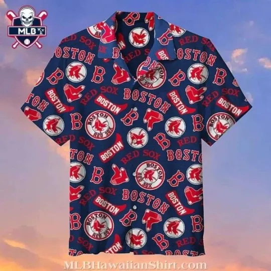 Discover Boston Baseball Patriotic Baseball Hawaiian Shirt , Gift for Fan