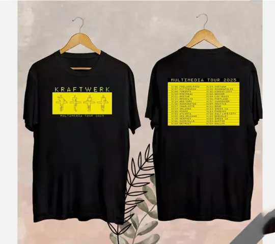 Discover Kraftwerk Multimedia Tour 2025 Double Sided Shirt