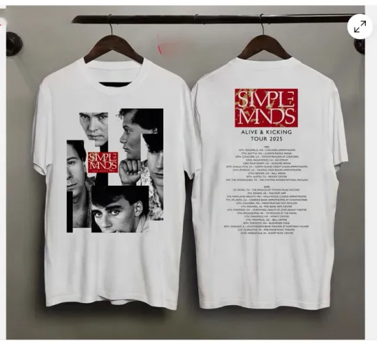 Discover Simple Minds Merch Alive And Kicking Tour 2025 T-Shirt
