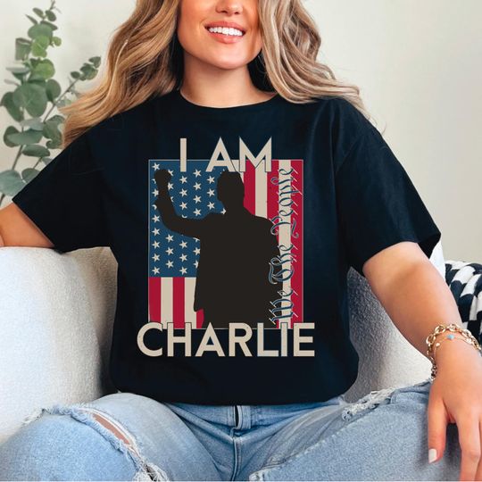Discover I Am Charlie USA Flag T-Shirt: Ring-Spun Cotton, Classic Fit