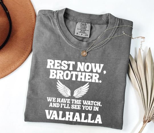 Discover Rest Now Brother We Have the Watch and Ill See You in Valhalla, Charlie Kirk T-Shirt, Patriotic American RIP Charlie Kirk