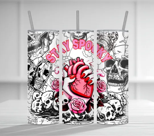 Discover Stay Spooky Tumbler Wrap, Sublimation