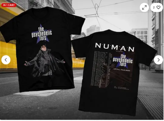 Discover 2 sides The Psychedelic Furs Gary Numan 2025 Tour Shirt Unisex S-5XL