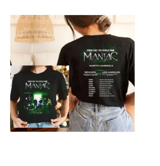 Discover Stray Kids 2nd World Tour MANIAC 2022 Double Sided Shirt