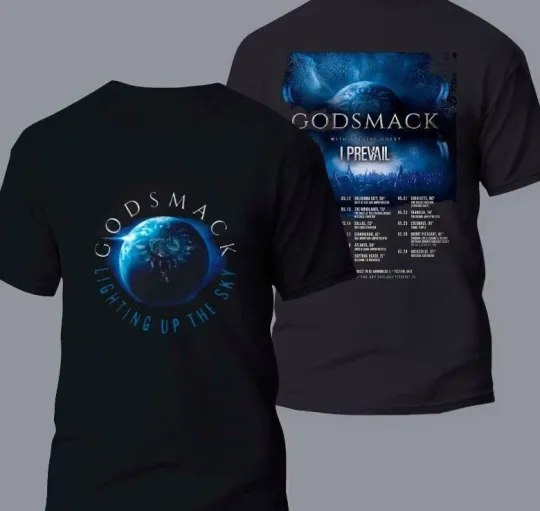 Discover Godsmack Lighting Up the Sky Tour 2023 Unisex 2 sided t shirt