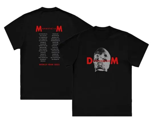Depeche Mode DM Logo World Tour 2023 T-Shirt Gift For Fans Music 2 Side Black