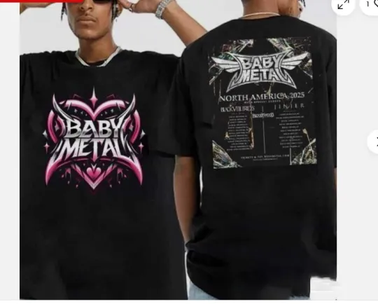 Babymetal North American 2025 Tour Dates Two Sides T-Shirt