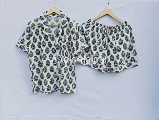 Discover Cotton Short Pajama Set, Pj Short Set, Cotton Pyjama Set, Bridal Gift, Gift For Her, Pajama, pajama Shorts Set, Short Night Suit, Pj, Shorts