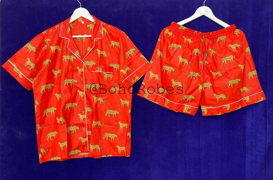 Discover Womens Cute Short Pajama Set, Bridesmaid Pajamas, Soft Cotton Sleepwear, Bridesmaids Gifts, Christmas Gifts For Her