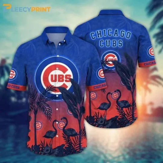 Chicago Cuubs  Summer Swamp Flamingos Aloha Shirt, Gift for Fan