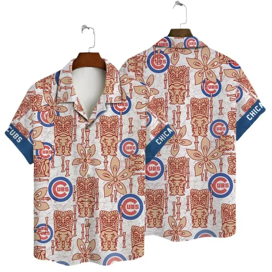 Discover Chicago Cuubs Retro Tiki Summer Aloha Unisex Hawaiian Shirt, Gift for Fan