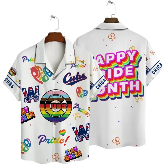 Discover Chicago Cuubs Pride Celebration Summer Aloha Unisex Hawaiian Shirt, Gift for Fan