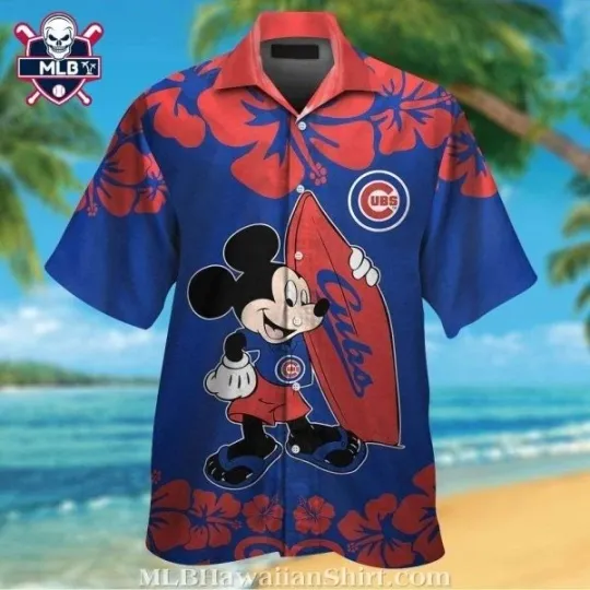 Discover Chicago Cuubs Aloha Hawaiian Shirt – Mickey Mouse Hibiscus Edition, Gift for Fan