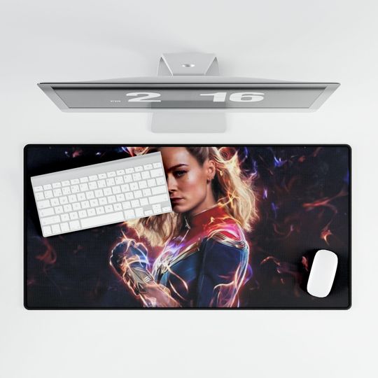 Discover Superhero Desk Mat - Perfect for Gamers & Office Decor, Gifts for Students, Marvel Inspired Home Office Decor, Battle Station Mat