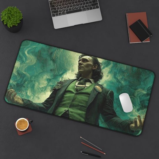 Discover Loki Themed Desk Mat - Stylish Office Decor for Marvel Fans, Gift for Superhero Lovers, Gaming Mouse Pad, Unique Home Office [...]