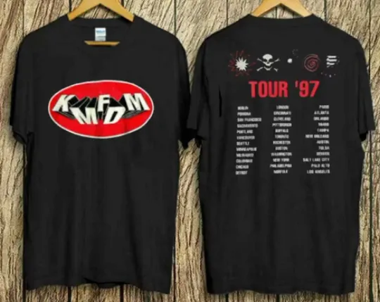 Discover KMFDM 1997 Symbols Tour Concert T-shirt Hot Music Band T Shirt, Music t shirt