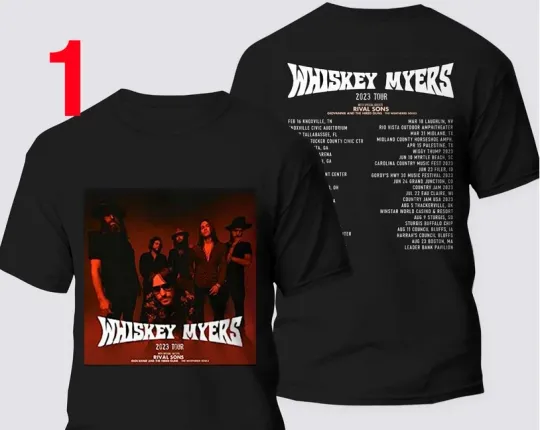 Discover Whiskey Myers tour dates 2023 2 sided unisex t shirt