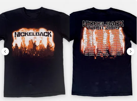Discover Vintage Nickelback T-Shirt 2009 Tour Double-Sided Band Tee