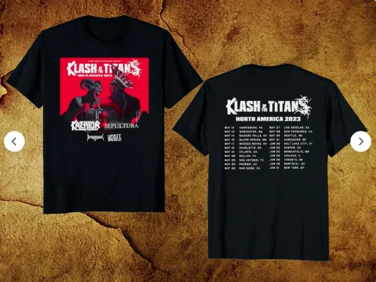 Kreator & Sepultura - Klash of the Titans North America 2023 Tour T-shirt