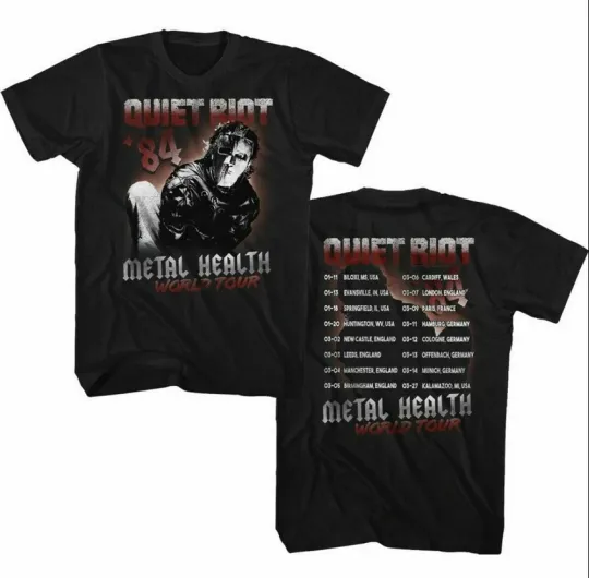 Discover Q Riot Vintage Concert T-shirt - Metal Health World Tour '84