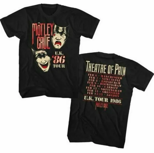 Discover Motley Crue Vintage T-shirt - Theatre of Pain UK Tour 1986