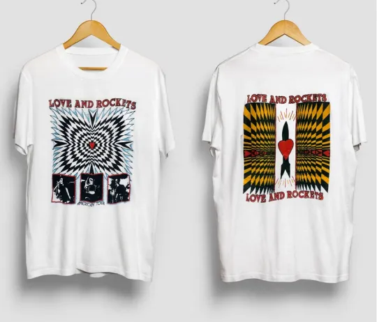 Discover Remake 2 sided Love and Rockets American Tour t shirt