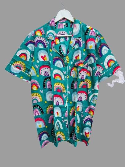 Discover Cotton Shorts PJ Set, Handblock Print Pyjamas, Bridesmaid Gift, Comfortable Night Wear, Sleepwear Dress