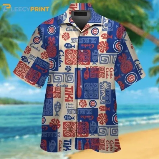 Discover Chicago Cuubs Tribal Tiki Hawaii Tropical Hawaiian Shirt, Gift for Fan