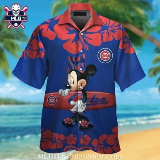 Discover Chicago Cuubs Aloha Hawaiian Shirt – Minnie Mouse Hibiscus Edition, Gift for Fan