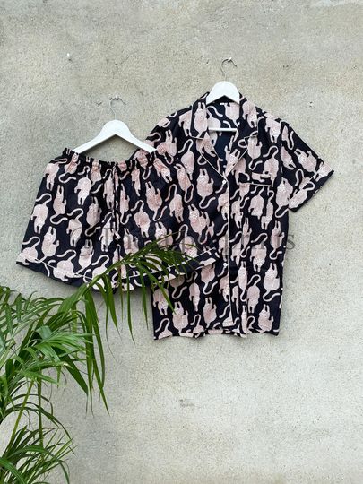 Discover Women's Shorts, Bridesmaid Shorts, Indian Handmade Pajama Set, PJ Shorts, Summer Nightwear Shorts, Lounge Set, Gift For Her