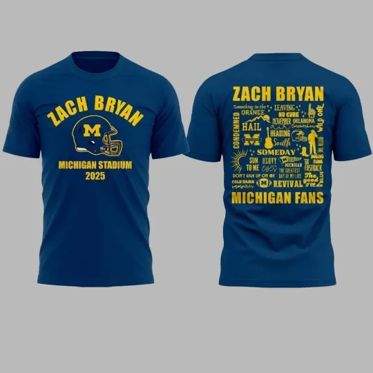 Discover Official #Zac Bryan The Quittin’ Time Tour 2025 Michigan city Stadium Shirt