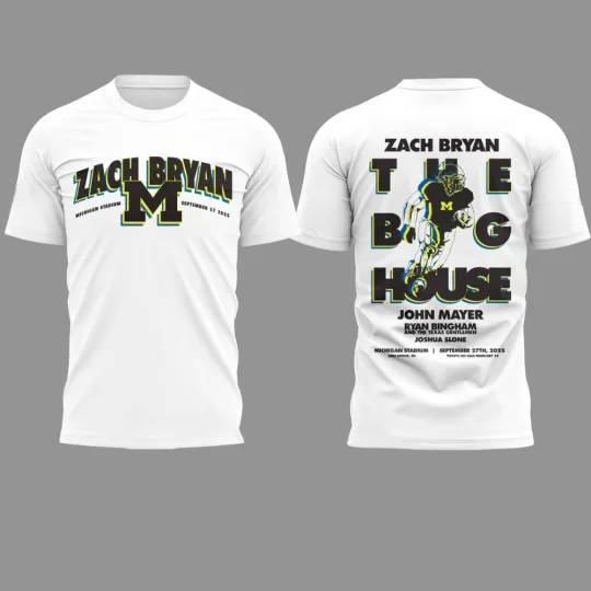 Discover Official Michigan city Wolverine x #Zac Bryan The Quittin’ Time Tour 2025 Shirt