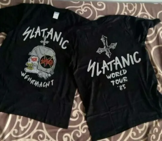 Discover 1985 Slayer Slaytanic Wehrmacht World Tour T Shirt