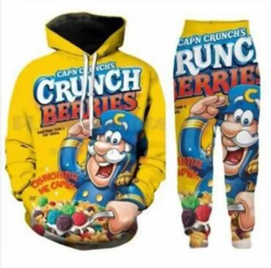 Discover Food Crunch berries Funny 3D Print Fashion Tracksuits Crewneck hoodie Joggers