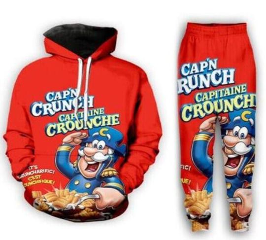 Halloween Food Crunch Berries Funny 3D Print Fashion Tracksuits Crewneck Hoodie