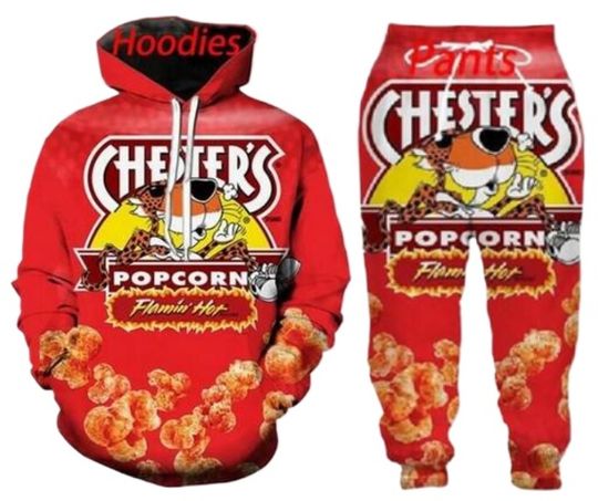 Hoodies hot Cheetos 3D Print Hoodie Suit Men Sweatshirts