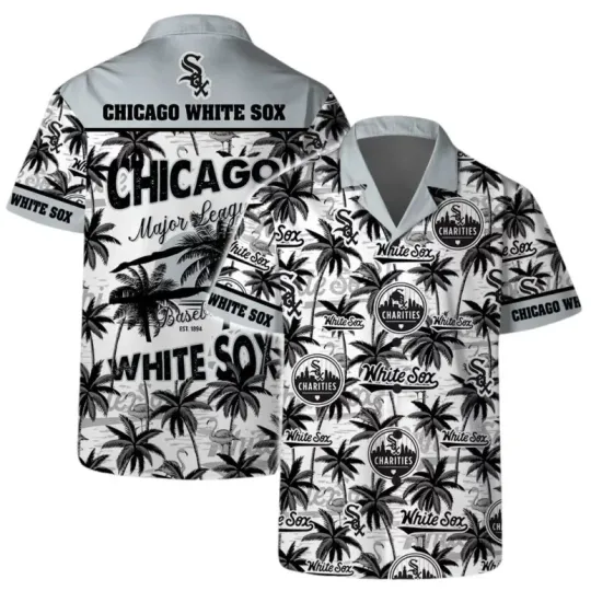 Discover Chicago WhitteSox Team Logo Coconut Tree Hawaiian Shirt Unisex, Gift for Fan