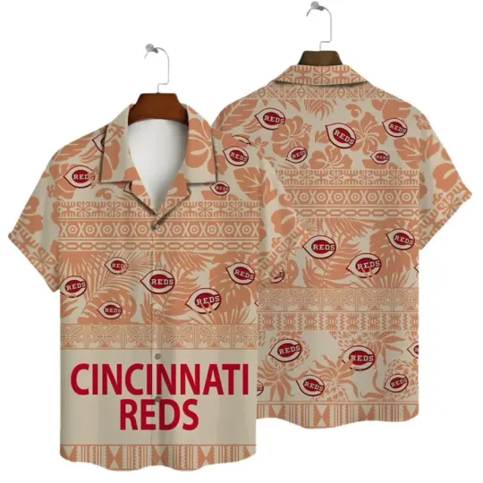 Cincinnati Baseball Tribal Sunset Hawaiian ShirtSummer Aloha, Gift for Fan