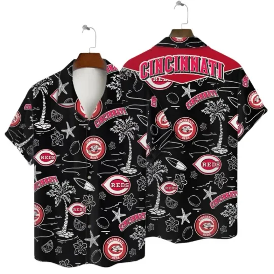 Discover Cincinnati Baseball Island Icons Hawaiian Shirt Summer Aloha, Gift for Fan