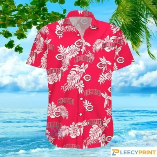 Discover Cincinnati Baseball Logo Tropical Hawaiian Shirt For Men – Cincinnati Reds Hawaiian