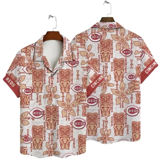 Discover Cincinnati Baseball Tiki Heritage Hawaiian Shirt Summer Aloha, Gift for Fan