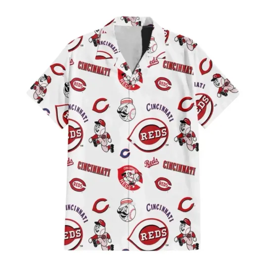 Discover Cincinnati Baseball Classic Logo Hawaiian Shirt Summer Aloha, Gift for Fan