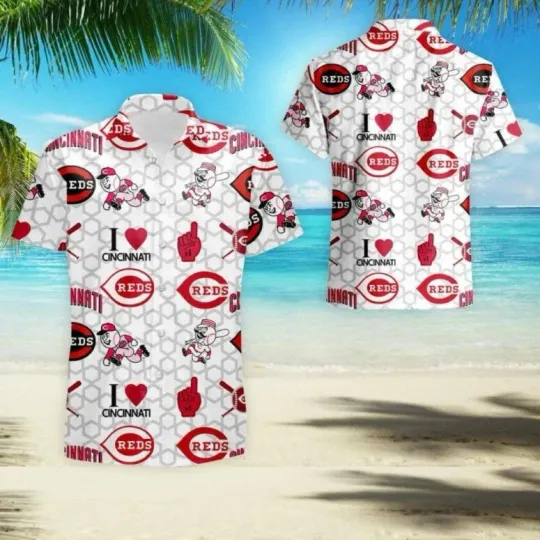 Discover Cincinnati Baseball Iconic Fan Hawaiian Shirt Summer Aloha, Gift for Fan
